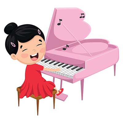 KidPlayingPinkPiano KidPlayingPinkPiano